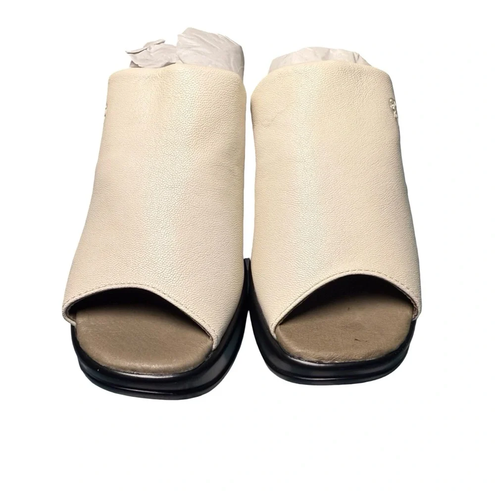 Fly London HIMA868FLY Off-White Leather Wedge Sandals Size 37